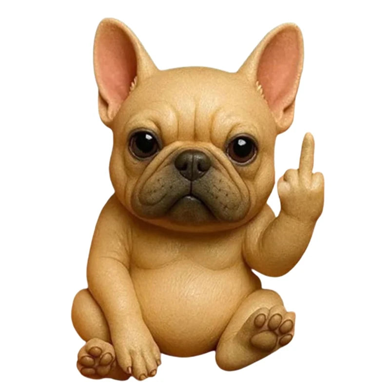 Hilarious Resin Middle Finger Animal Figurine Highland Cattle Frog Qme A4