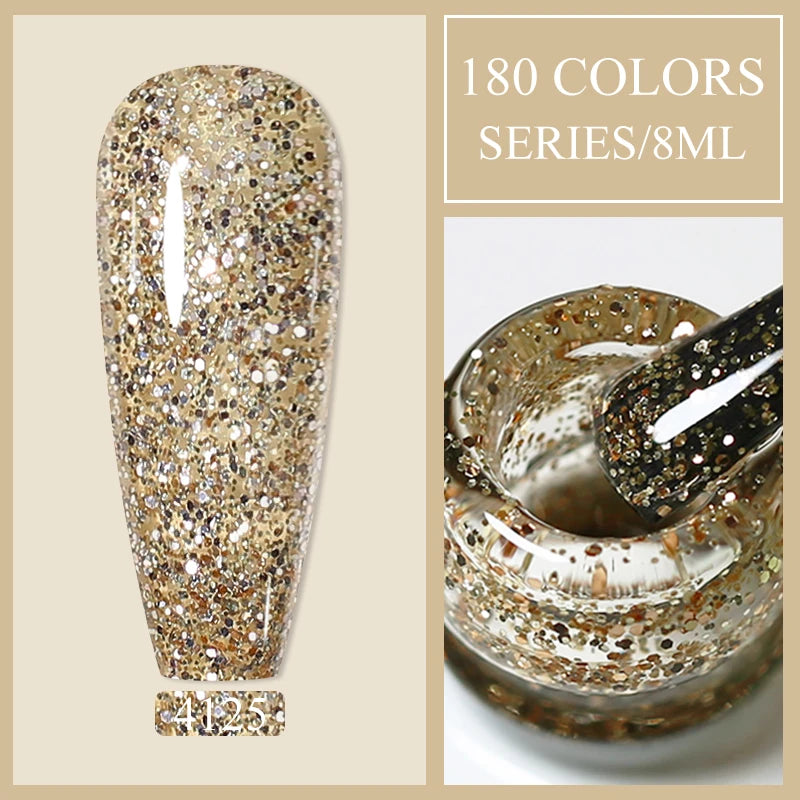 Arte Clavo Glitter UV Gel Nail Polish Sequin Series Colorful Soak Off