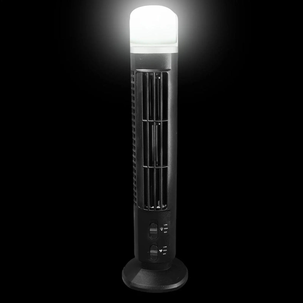 Tower Fan for Bedroom 2-Speed Quiet USB/Battery with Nightlight Portable High Velocity Tower Fan for Bedside Living Room Kitchen Qme