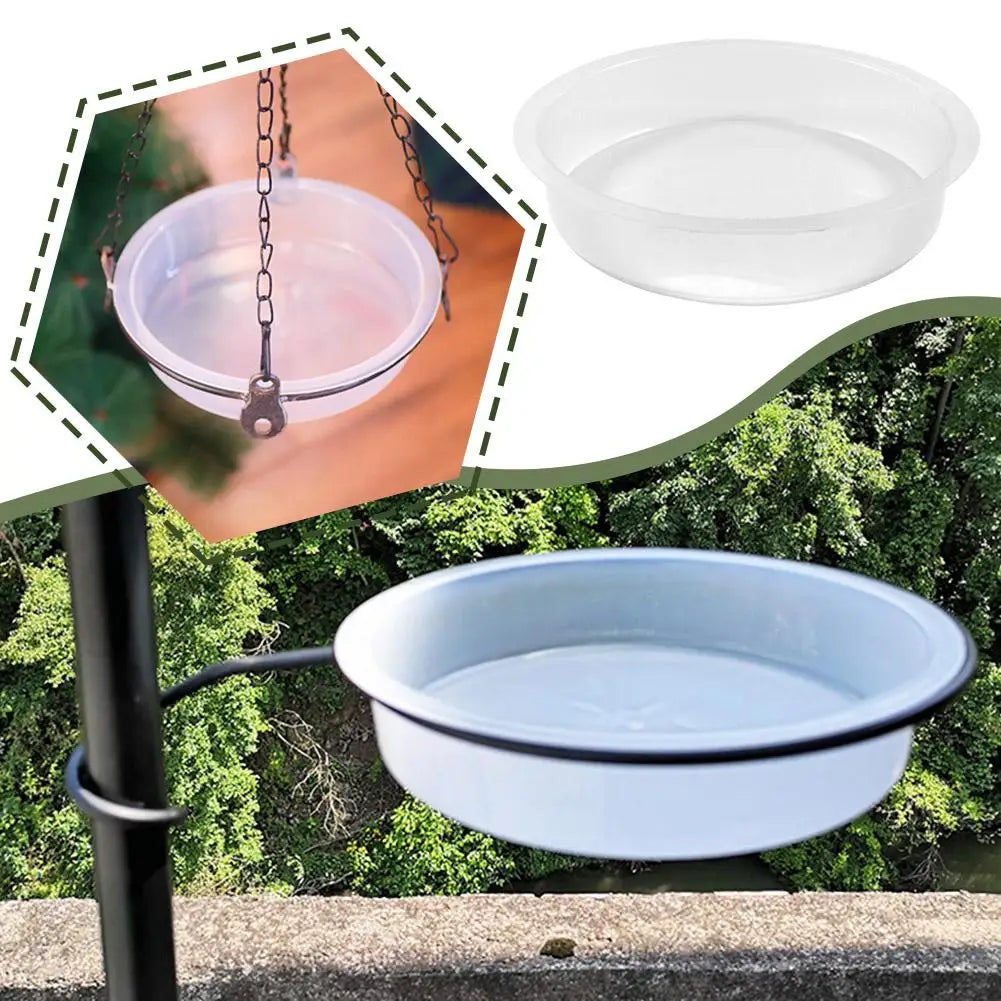 Bird Feed Bowl Transparent Circular Bird Feeder Imple Bird Comfortable Supplies Eating Environment And Fashionable Provide Qme