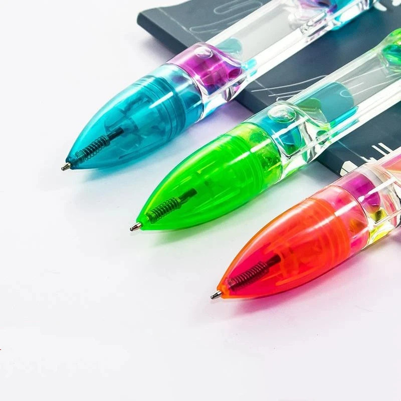 Liquid Motion Bubble Pen-retractable Ballpoint 6 Colors Relief Qme