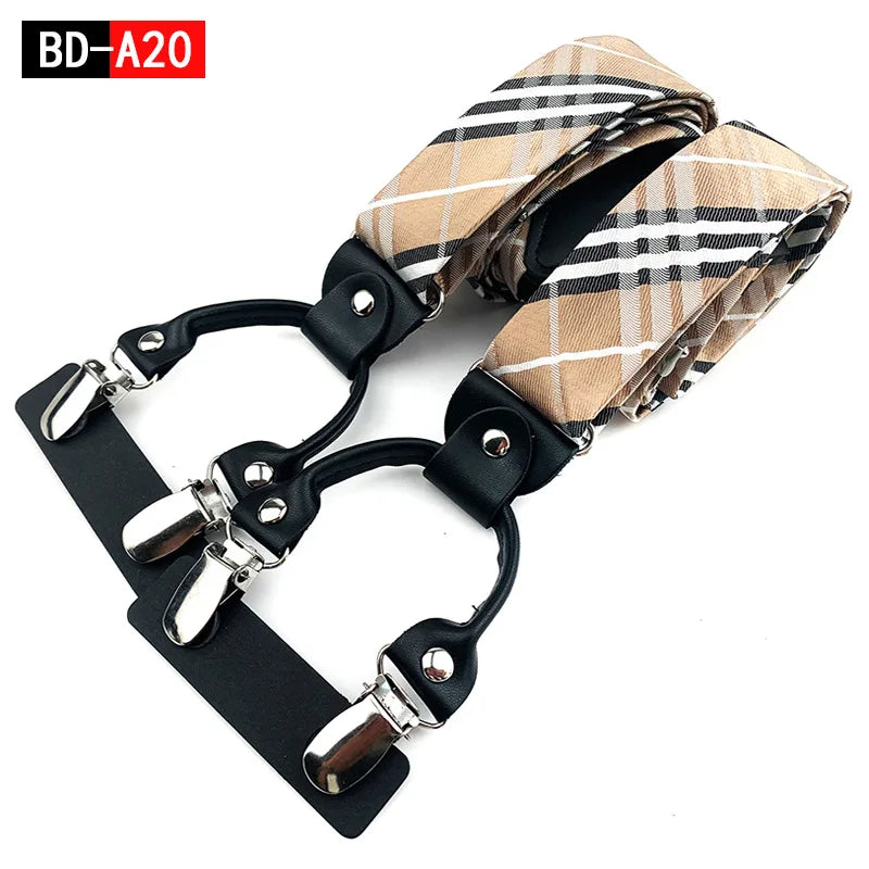Men's Suspenders Strong Clip Adjustable Y Shape Back Costume Tuxedo Qme cl-4