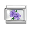 Fashion African Daisy Iris Peony Rose Flower Butterfly Italian Charm Fit 9MM Stainless Steel Bracelet Women Men DIY Jewelry Gift Qme Style 6
