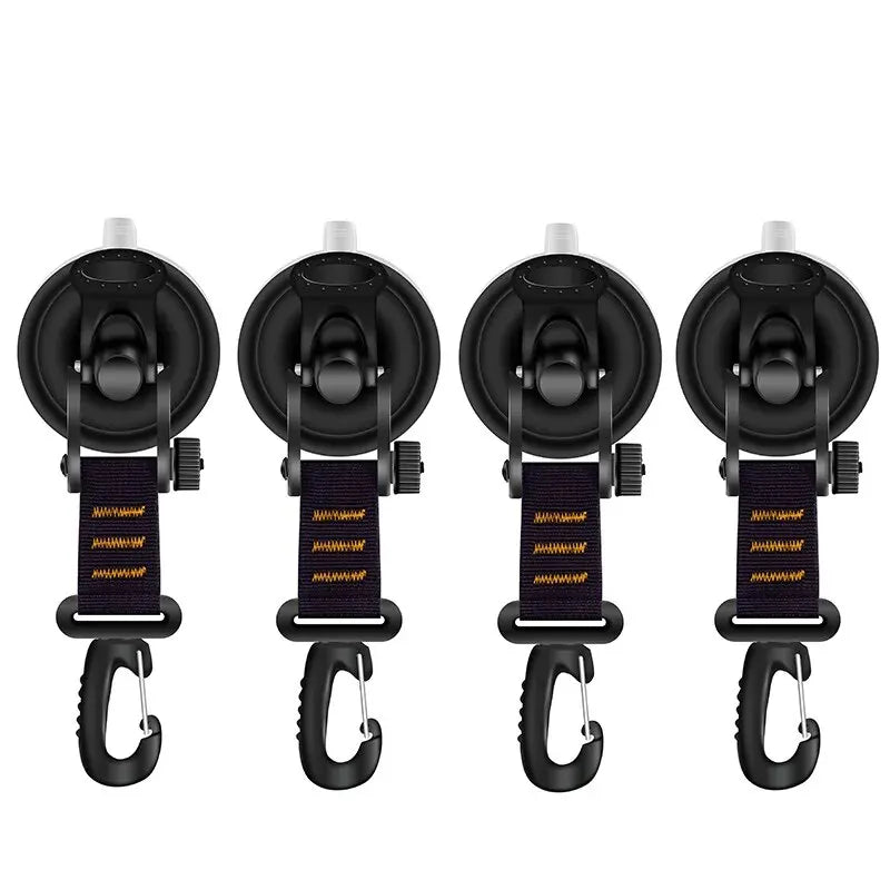 4Pcs Suction Cup Anchor Securing Hook Tie Down Camping Tarp As Car Side Awning Pool Tarps Tents Securing Hook Universal Travel Qme orange