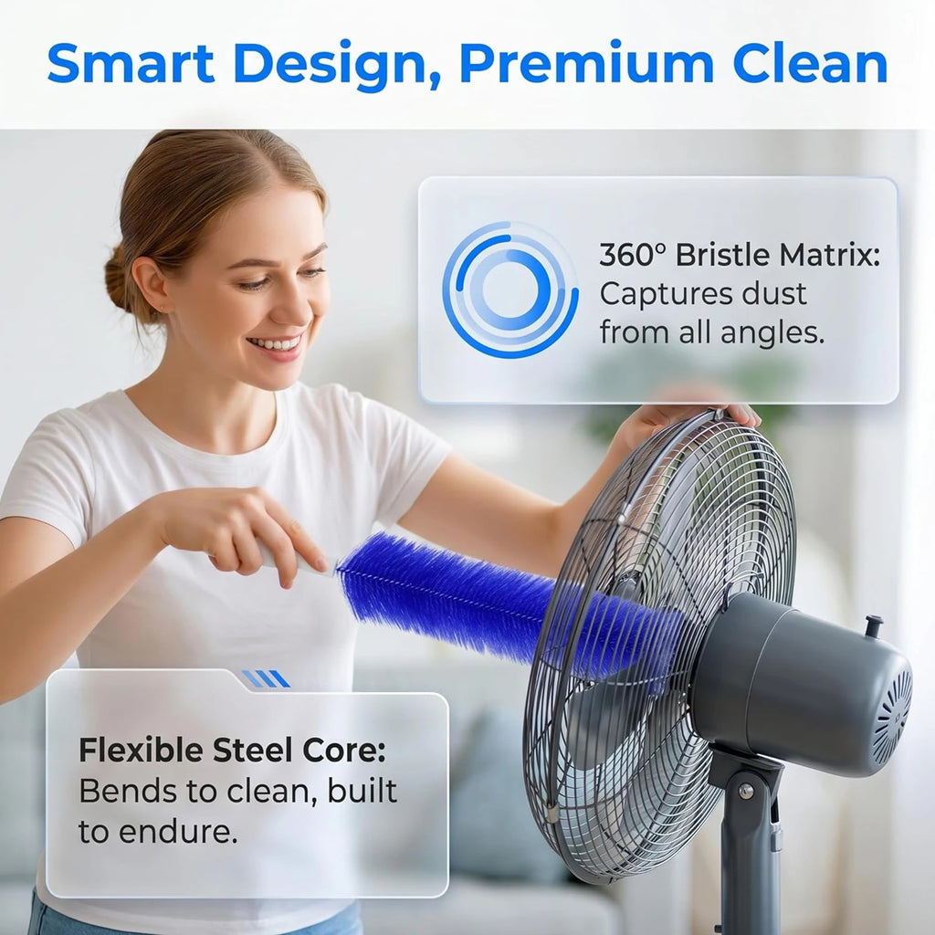 Bendable Cobweb Duster Multifunctional Reusable Dust Remover Multi Purpose Crevice Brushes for Sewer Screen Window Blinds Qme