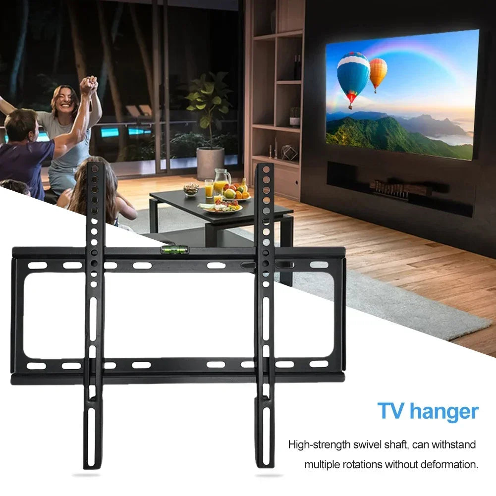 26-63inch TV Support Mount Adjustable Television Mounting Holder with Level Low Profile Flat TV Wall Mount for LCD LED Monitor Qme