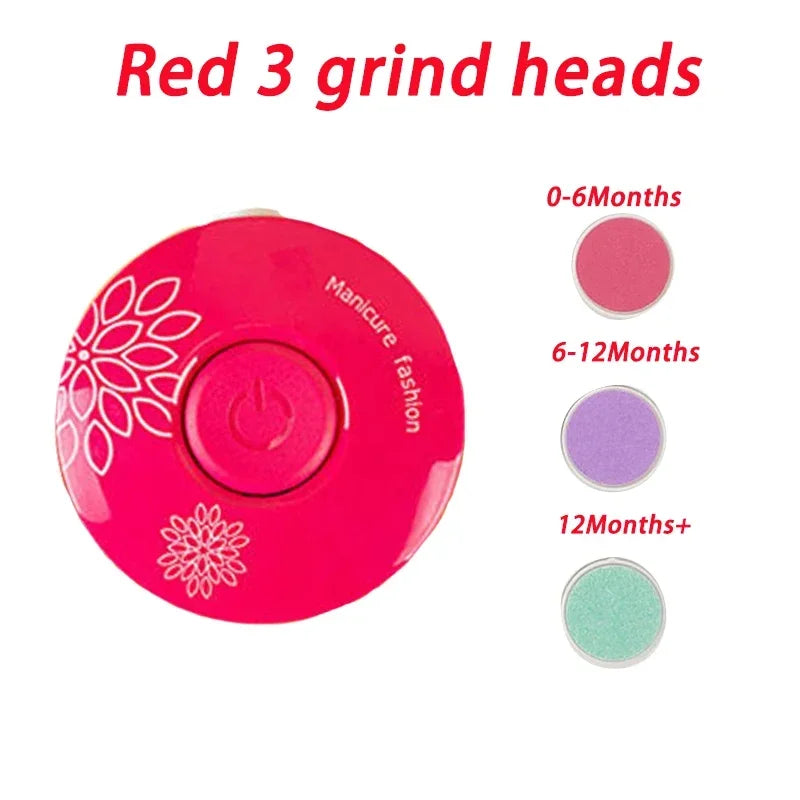 Baby Electric Nail Trimmer Kid Nail Polisher Tool Baby Care Kit Manicure Set Easy To Trim Nail Filer Clippers For Newborn Qme Red1