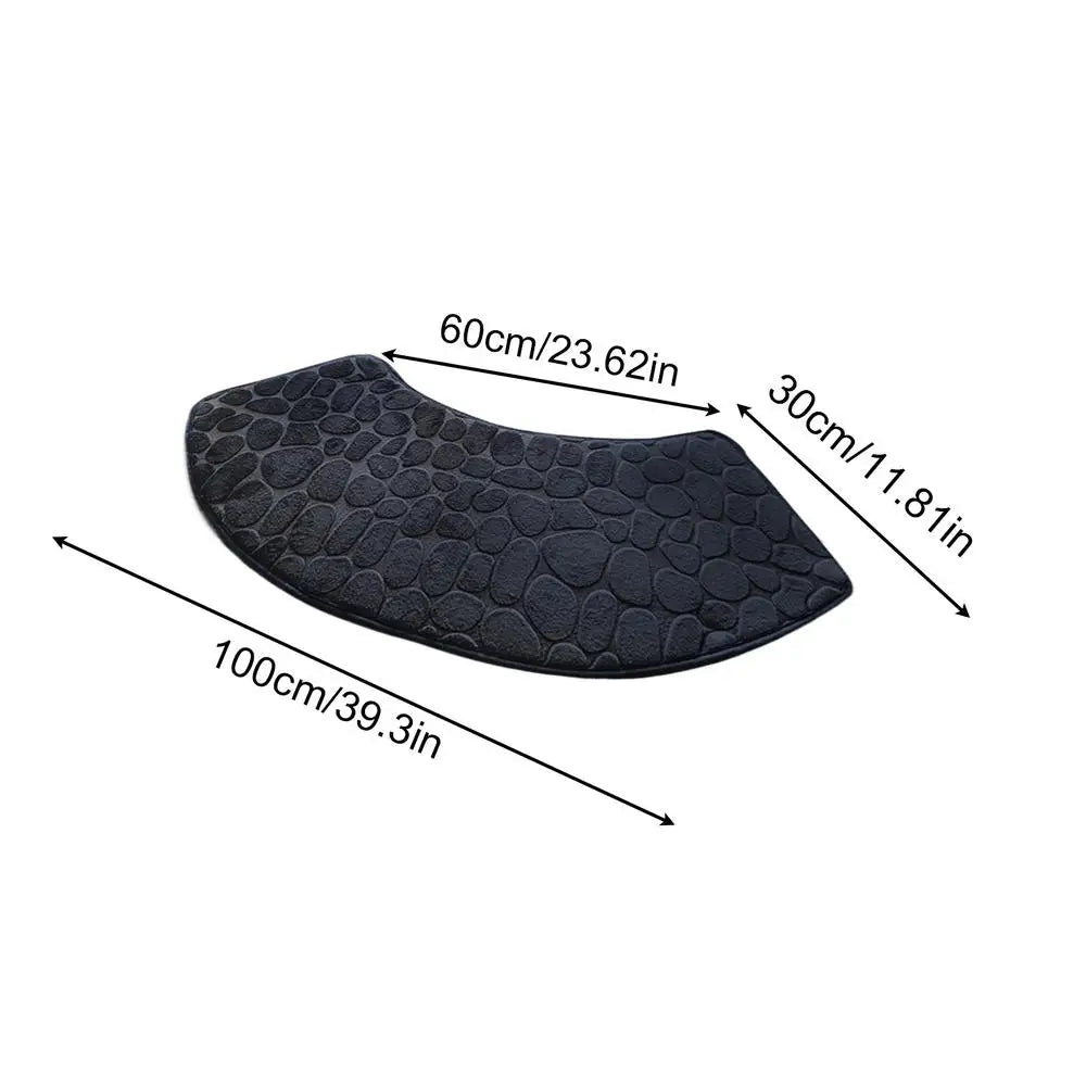 Bathroom Rugs Soft Floor Mats Curved Washable Absorbent Carpet Home Qme Black China Mainland