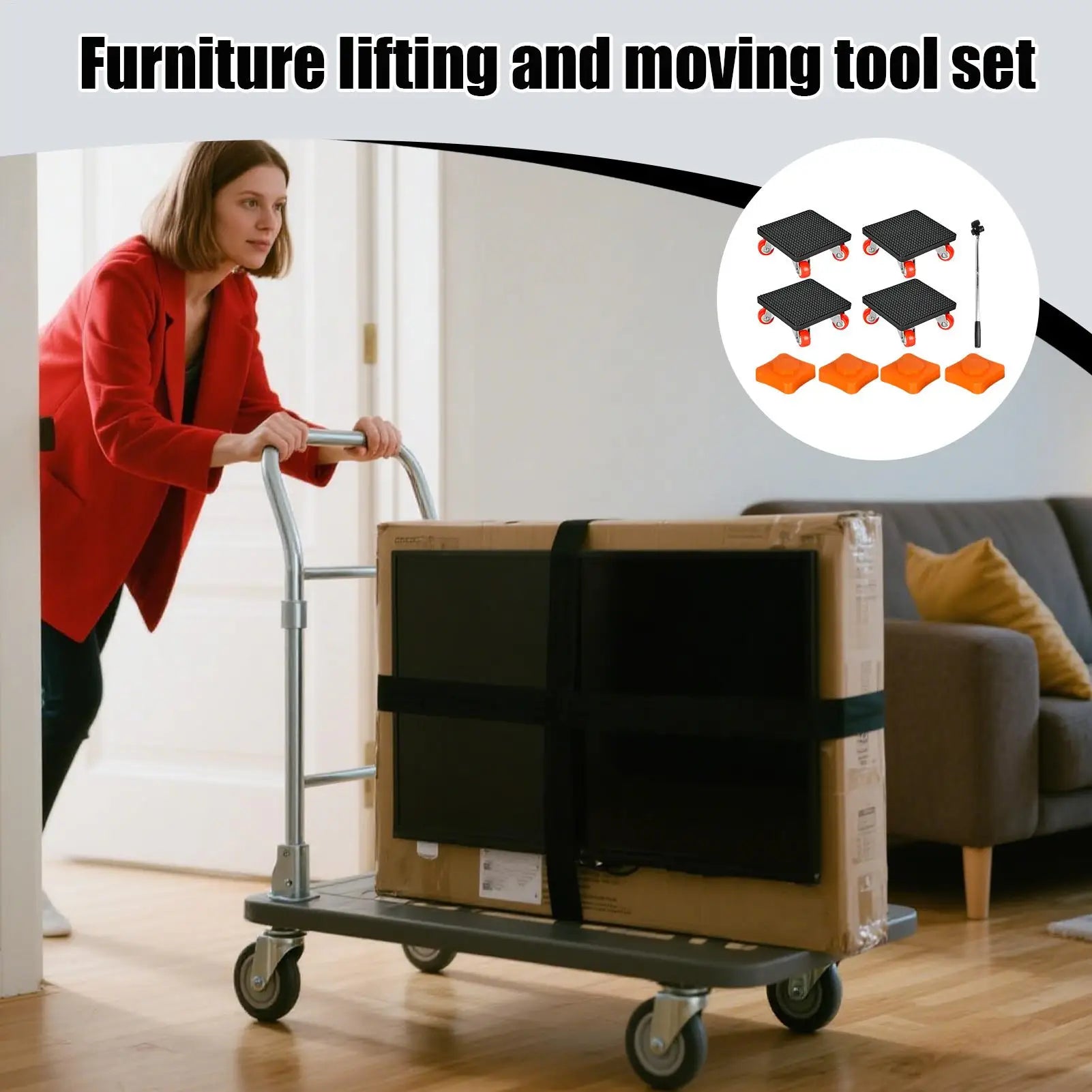Furniture Movers Wheels 1100 Lbs Moving Rollers Home 360 Rotating Qme