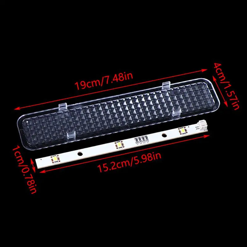 2 Pairs Freezer Refrigerator LED Strip Light Bar E349766 MDDZ-162A Qme Transparent