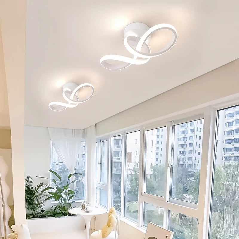 LED Aisle Ceiling Lights Modern Chandelier Three Colors Lamp Minimalist Lamps For Bedroom Light Surface Installation Dining Room Qme