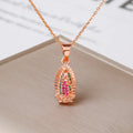 New Fashion Round Rotating St. Benedict Zirconia Pendant Necklace—Lucky for Women's Party Gold/Rose Gold Jewelry Amulet Gift Qme 6