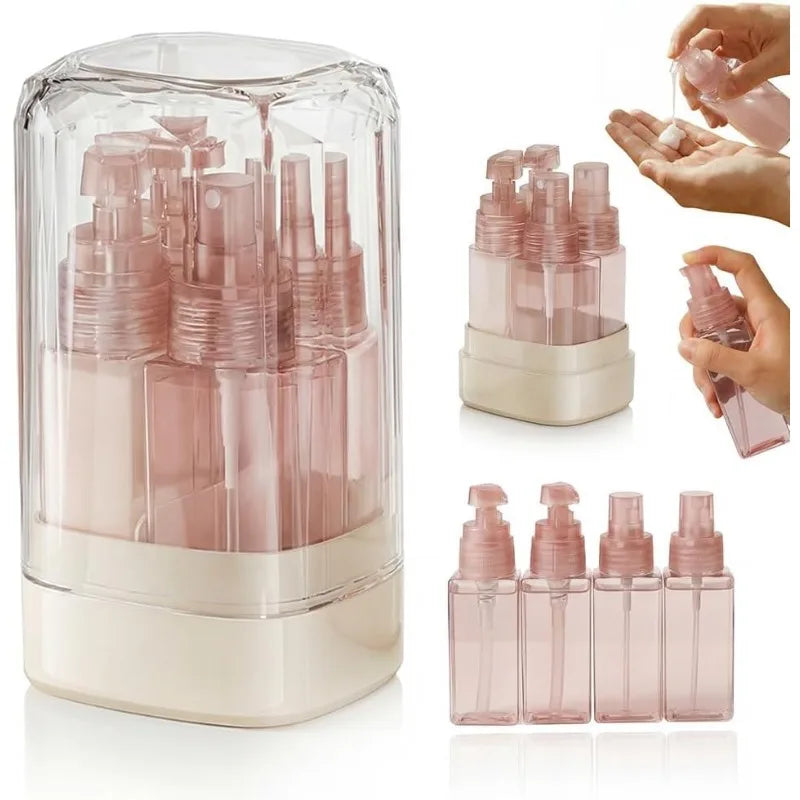 1 Portable Travel Bottle Leakproof Multicolor Pump Spray Containers Qme pink