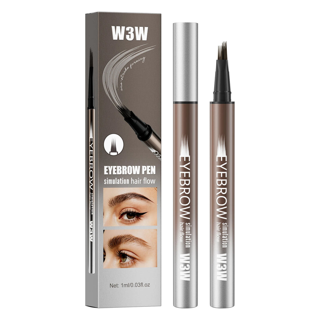 Waterproof Sweat-proof Liquid Eyebrow Pen, 5 Colors, Long Lasting Smudge-proof, Natural Wild Brow Makeup for Women Qme