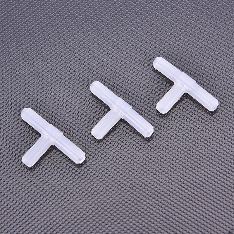 10PCS 4mm Plastic Tee's "T" 3-Way Fish Tank Acuarios Aquarium Air Pump Line Tubing Joints Connectors Air Pump Accessories. Qme