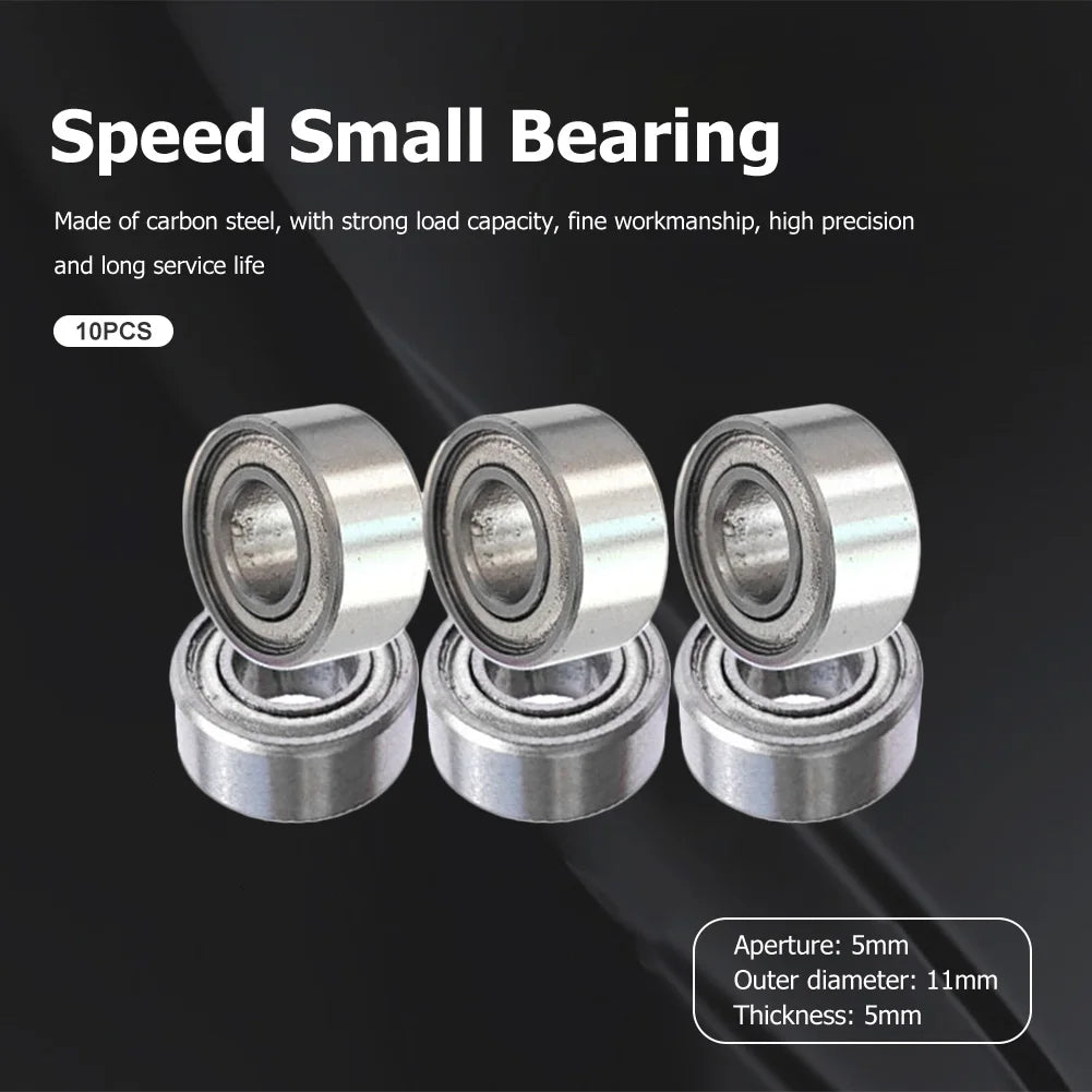10pcs High Speed Bearing Miniature 685ZZ Bike Headset Bearing Quiet Carbon Steel Strong Load Capability Bike Accessories Qme Default Title