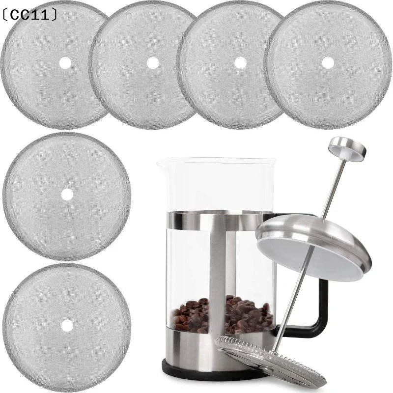 Stainless Steel French Press Filter Screens Reusable Fine Mesh Home Qme