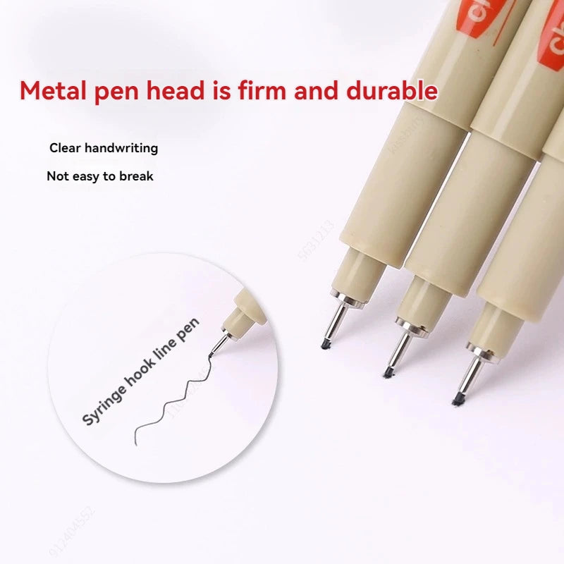 Black Micro Pens,3 Sizes,Waterproof Archival Ink,Fine Point Pen for Artist Illustration,Sketching,Anime,Manga Technical Drawing Qme