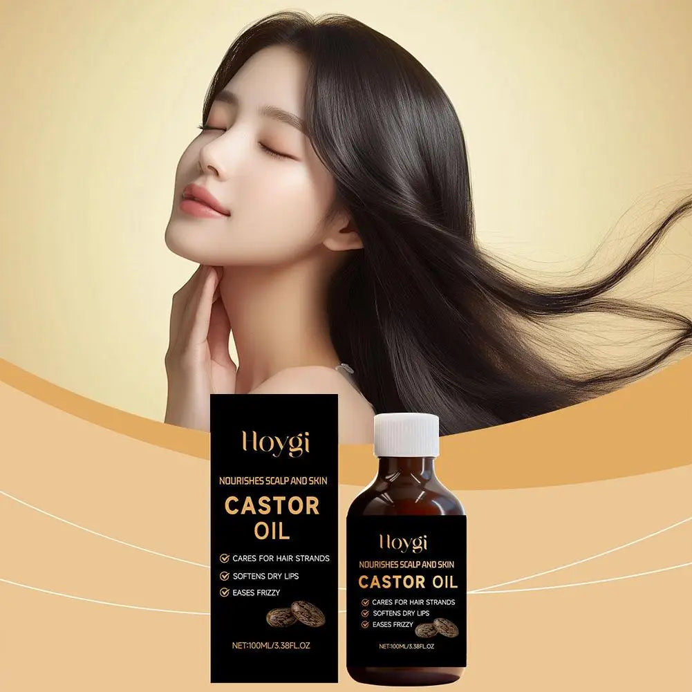 Body Care Essential Oil Castor Seed Lightweight Nourishing Skin Hydrate Eases Frizzy Softens Skins Non-greasy Nursing Hair Serum Qme