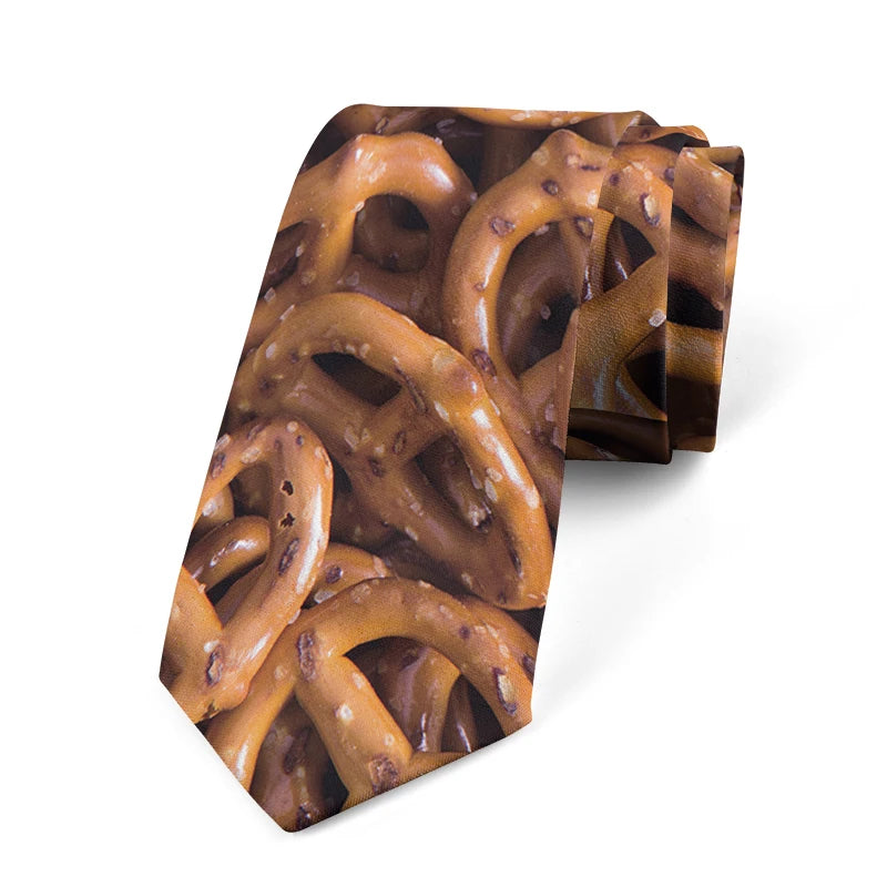 French Fries Candy Watermelon Creative Casual Tie Unisex Fashion Food Qme style6