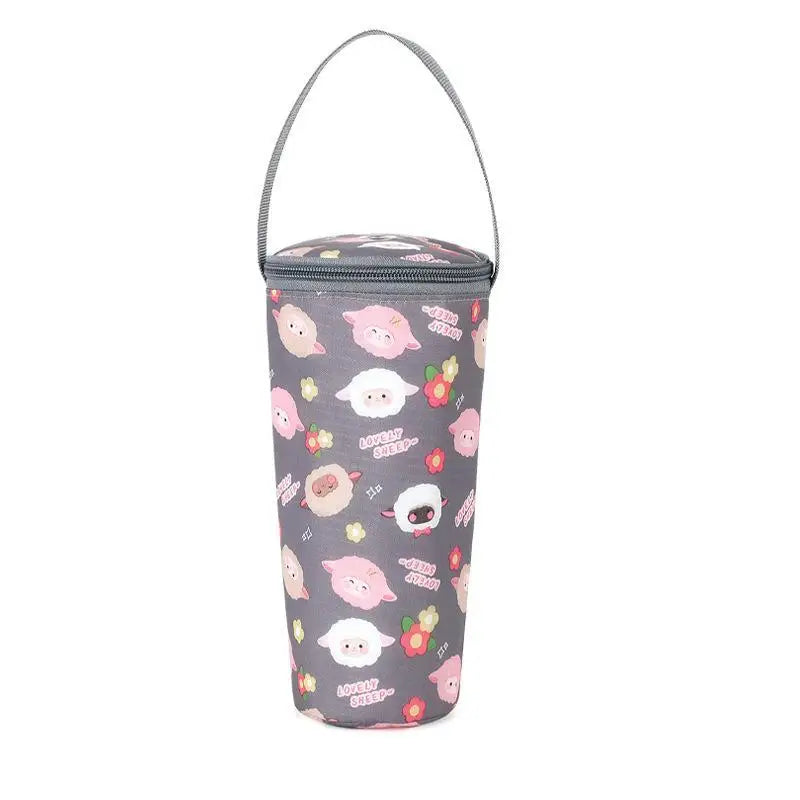 Cute Cartoon Insulated Water Bottle Carrier Bag Waterproof Fabric Qme A