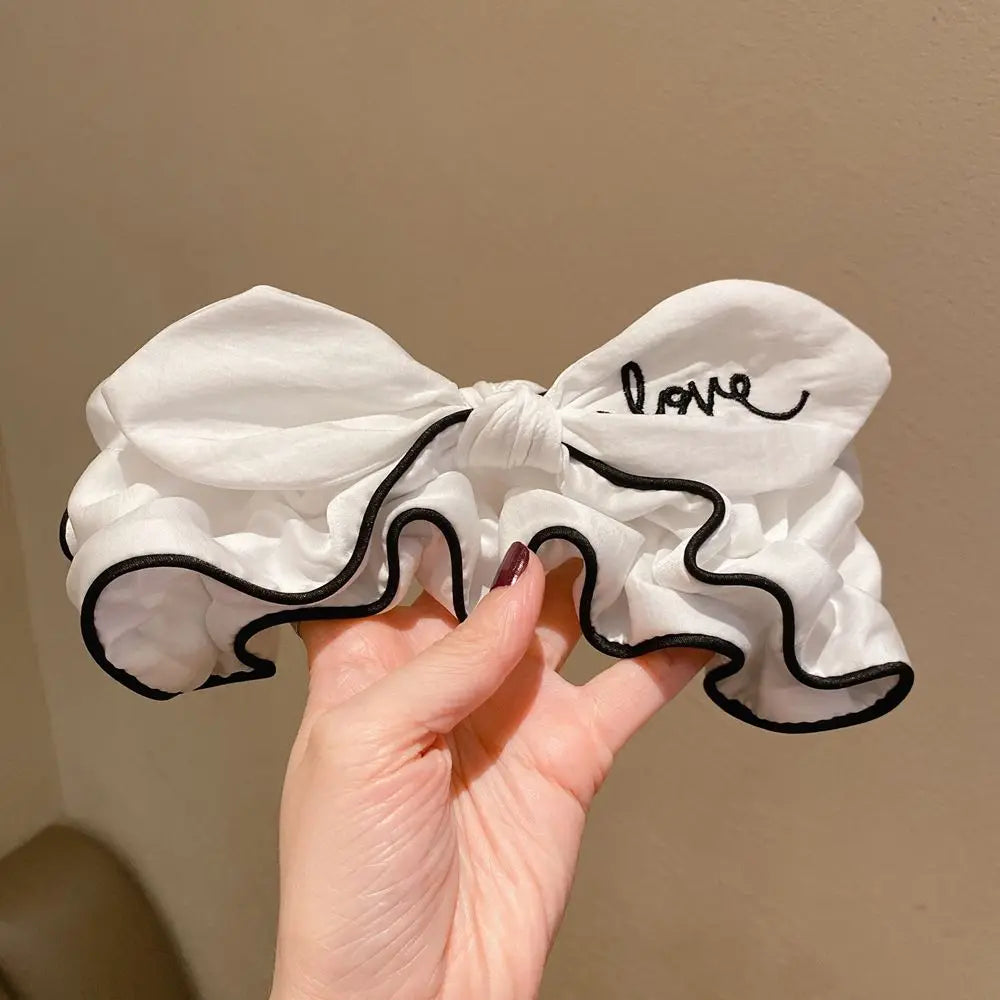Makeup Sweet Shower Wide Cloth Wash Face Hairband Fabric Headband Korean Style Headdress Female Hair band Bow Hairband Qme