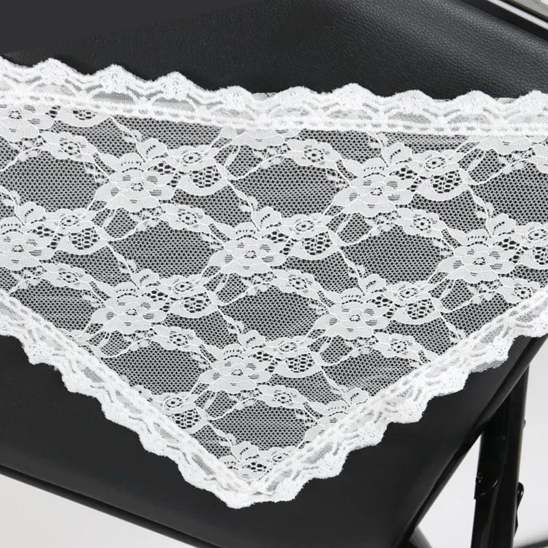 Y2K Women Lace Flower Elegant Skirt Stacked Belt Flower Sweet Triangle Scarf Breathable Travel Photo Headband Turban Accessories Qme B2