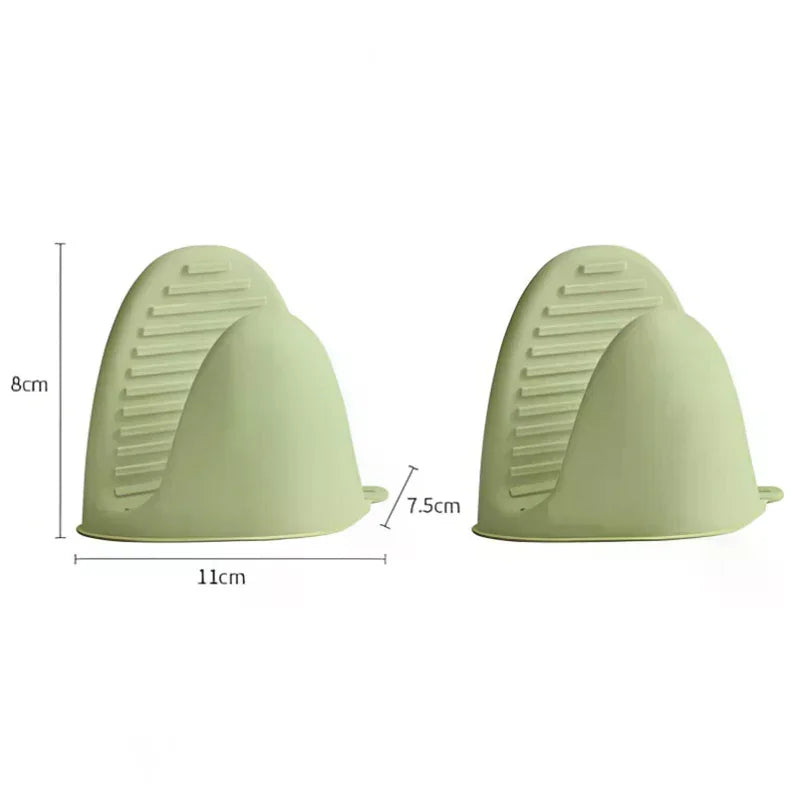 Thickened Silicone Heat Resistant Gloves Non Slip Oven Mitts Microwave Safe Kitchen Gloves For Baking Cooking Qme