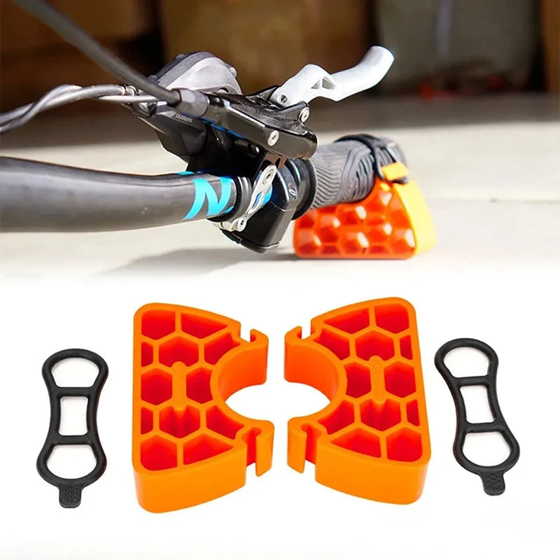 2Pcs Bike Handlebar Repair Stand, Non-Slip Handle Support Bracket For MTB,Bicycle Handlebar Clip-On Stabilizer Cycling Accessory Qme