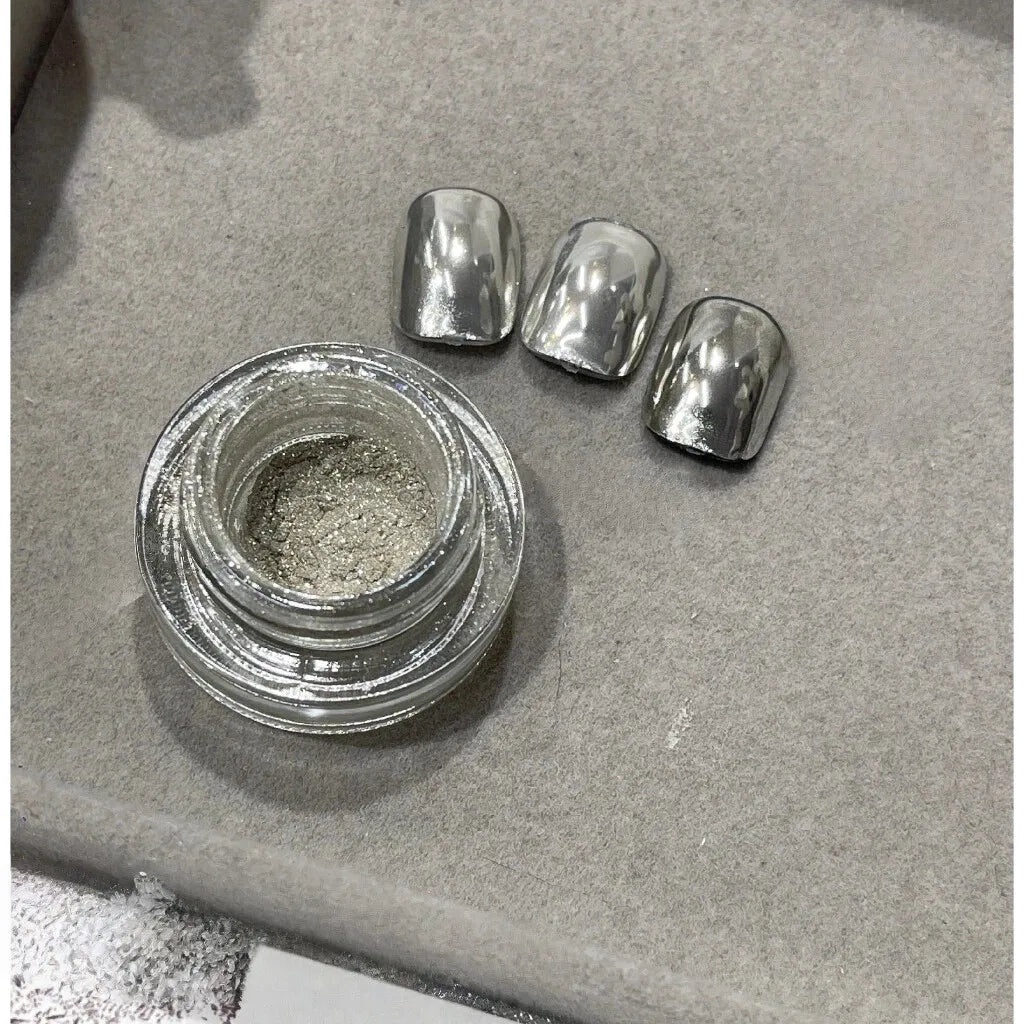 1 Mirror Chrome Nail Powde Gold Silver Coating Pearl Decoration Qme Asaka cypress