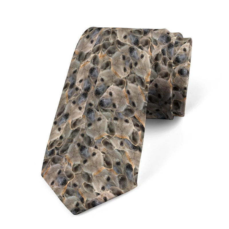 Grassland Net Red Tie Lion King Warthog Hyena Trend Printed Men Women Qme style5