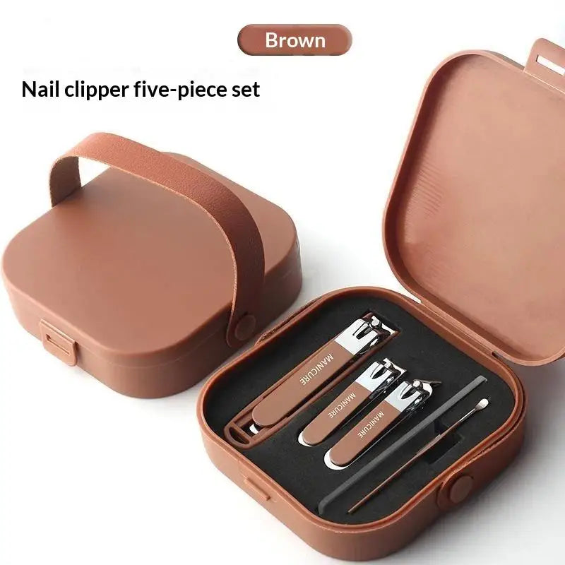 5 Lightweight Anti Splash Nail Clipper Handheld Scissors Storage Case Qme A1
