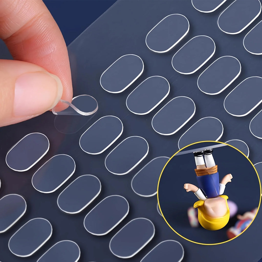 Removable Gel Putty, Clear Putty Sticky Dots for Museum Action Figures, Tacky Sticky Nails for Wall Hanging Qme 120pcs