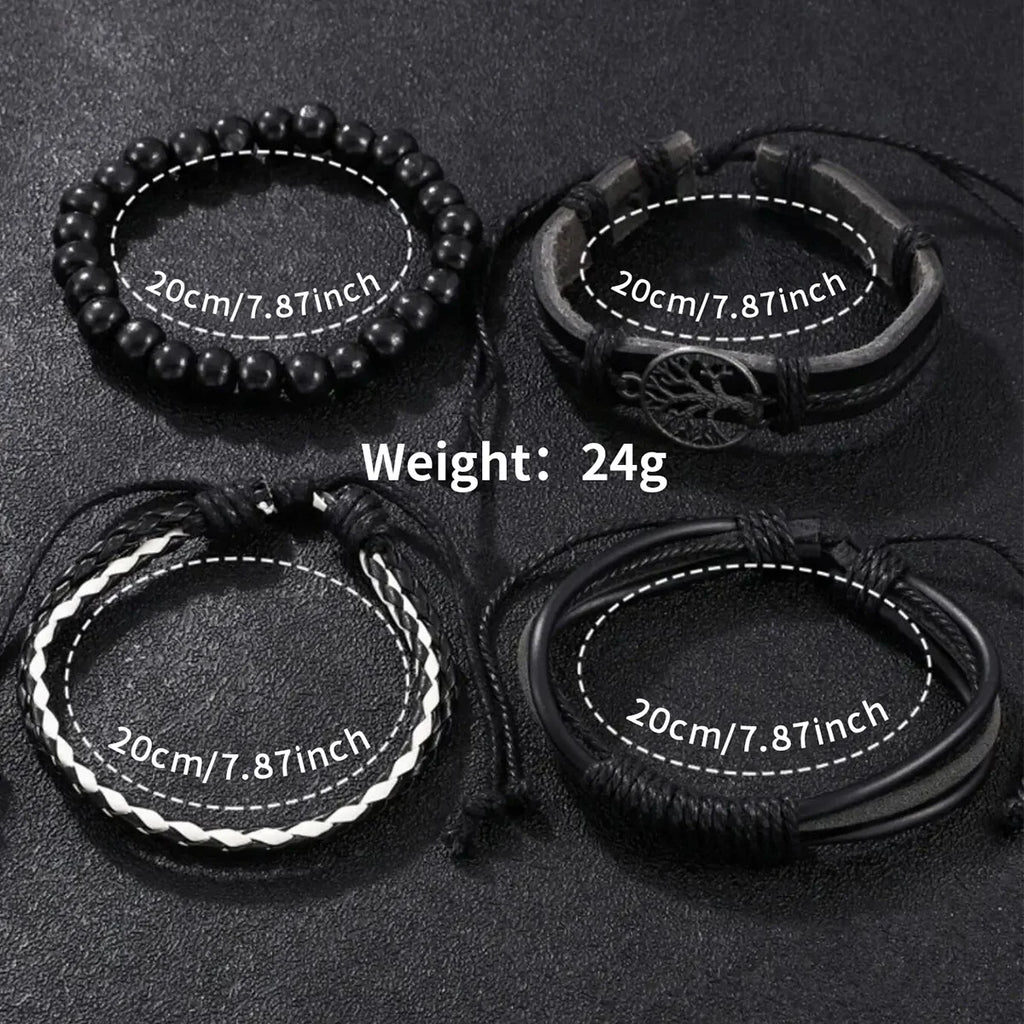 5PCS Minimalist stud watch, fashionable casual belt, student watch, new men's business quartz watch set Qme
