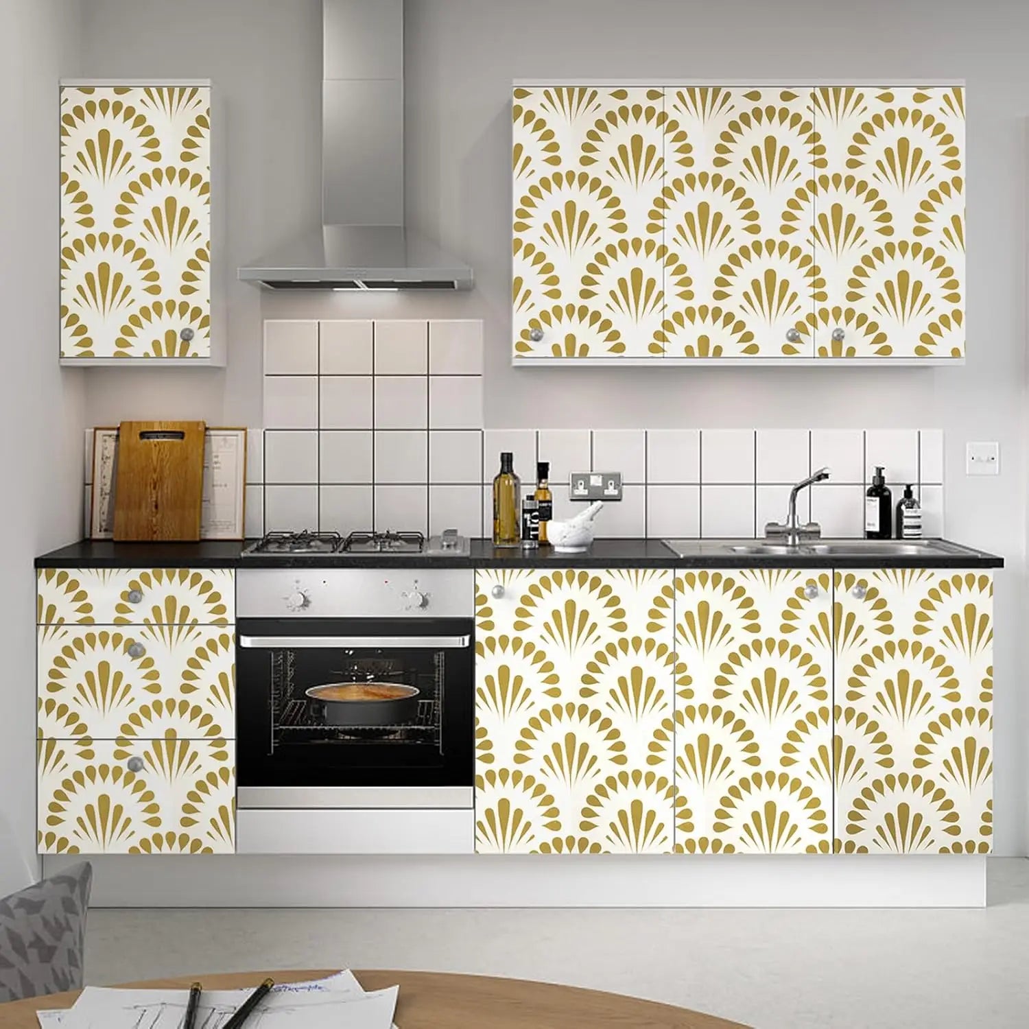 Black White Modern Wallpaper Decorative Wall Removable Self Adhesive Qme