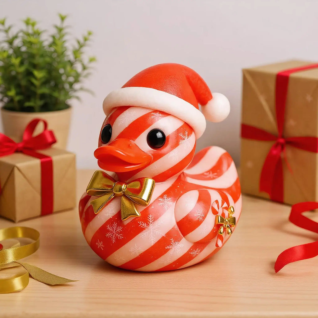 Resin Ducks Gingerbread Tiny Christmas Cute Holiday Tree Candy Cane Qme