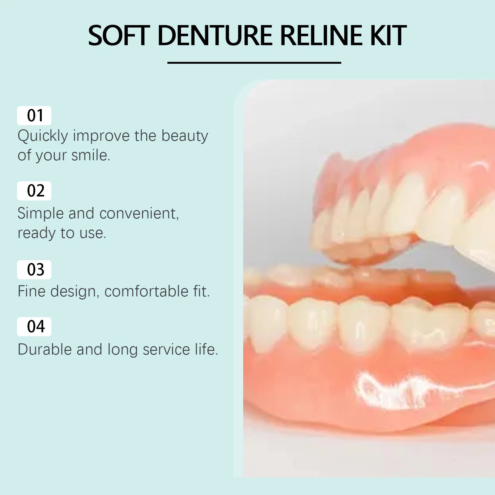 Adjustable Silicone Dentures Temporary Orthodontic Braces Removable Dental Veneers Fit Mouth Perfect Smile False Teeth Full Set Qme