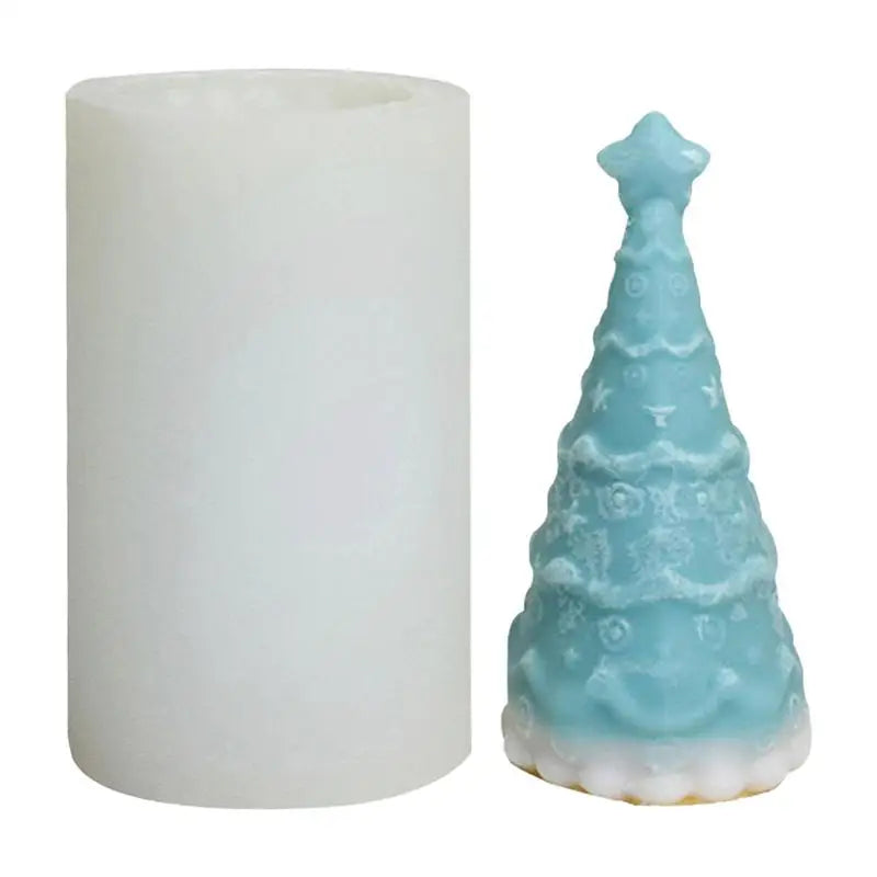 Christmas Tree Candle Molds Silicone Handmade Making Mould Wax Mold Qme