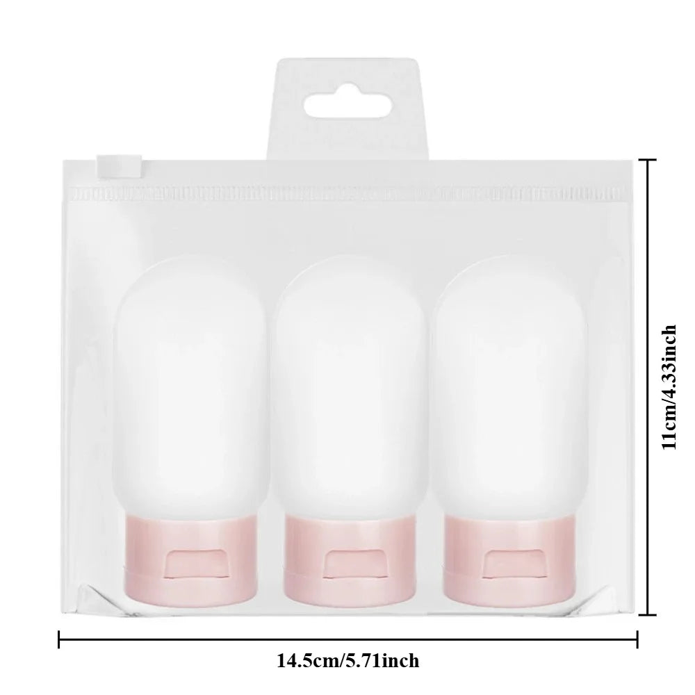 Leakproof Travel Bottles TSA-Approved Refillable Flip Shampoo Qme