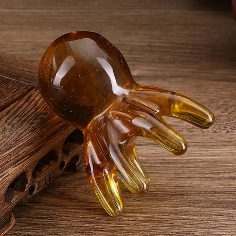 Spa Home Travel Use Ergonomic Octopus Head Resin Gua Sha Massager Qme Coffee