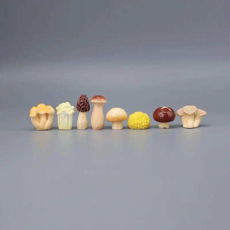 Mini Mushrooms Desk Ornament Colorful Desktop Model Indoor Outdoor Qme