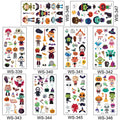 A 10 Sheets Halloween Pumpkins Tattoo Sticker Temporary Fake Tattoo Arm Hands Body Waterdichte Tatouages Pour Kids Toy Gift Qme 10pcs WS-339WS347
