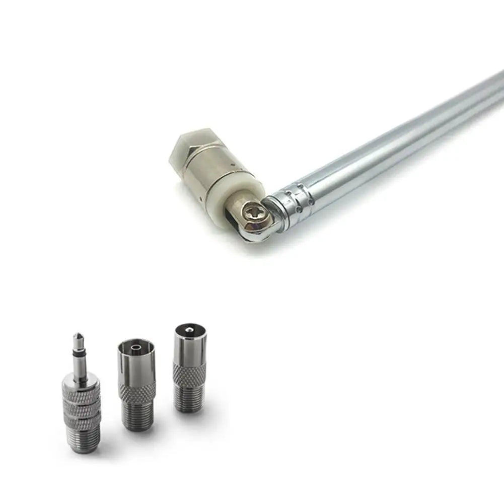 Rod Antenna 3.5mm Adapter FM Radio Antenna Replacement Telescopic Screw F Type Male Plug Connector AV Stereo Receiver Amplifier Qme