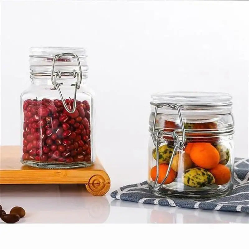 Transparent Big Mouth Jam Bottle Storage Jar Household 50 Glass Qme