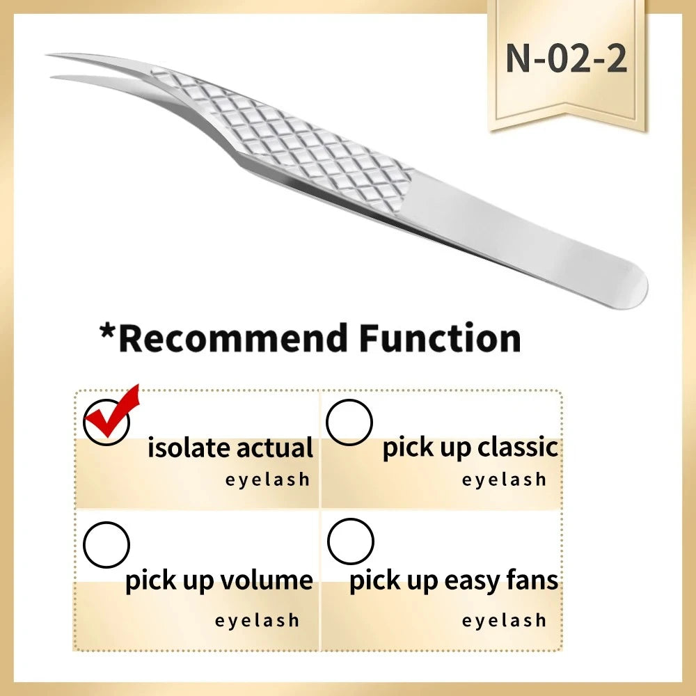 Eyelash Extension Tweezer Volume Precise Luxury Diamond Grip 420 Qme