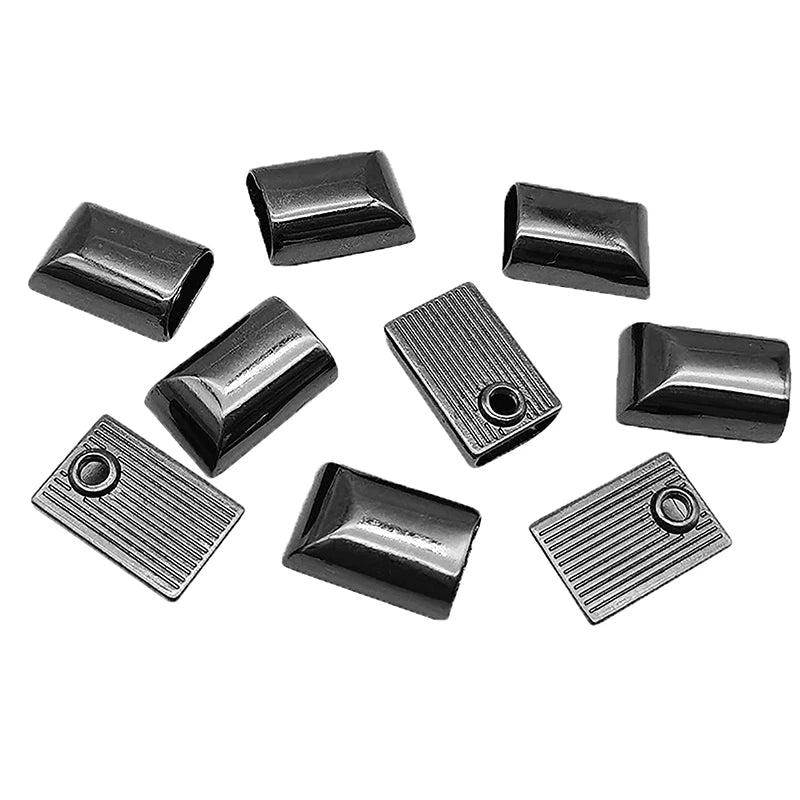 Metal Zipper Stopper Tail Clip Stop Plug Head Screw Diy Sewing Qme Black 10PCS