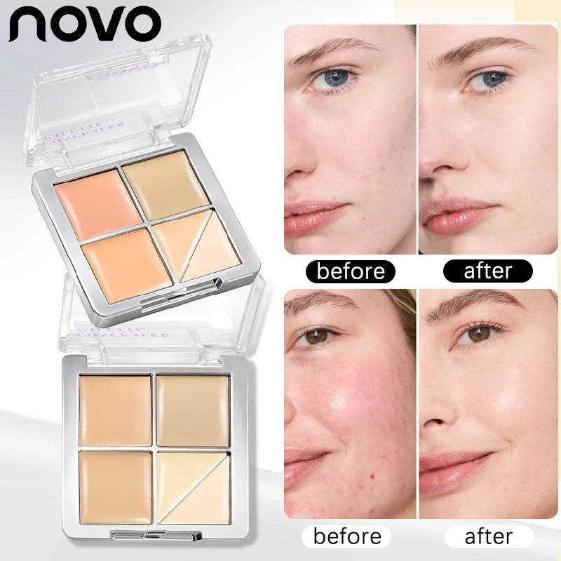 Multi-Use Concealer Cream,Waterproof, Moisturizing,Under Eye Corrector Cream, Full Coverage Blemishes, Acne Scars, Dark Circles Qme
