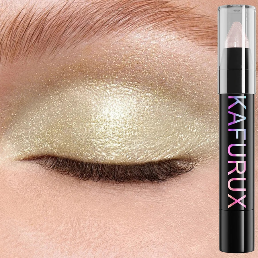 25 Colors Glitter Eyeshadow Eyeliner Pencil Waterproof Pearlescent Qme 03