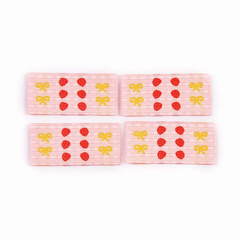 20pcs 15-56mm Mix Colorfull Cartoon Pattern Rectangle Label For DIY Clothing Decorative Personality Sewing Accessories cp3821 Qme 20pcs 24x50mm