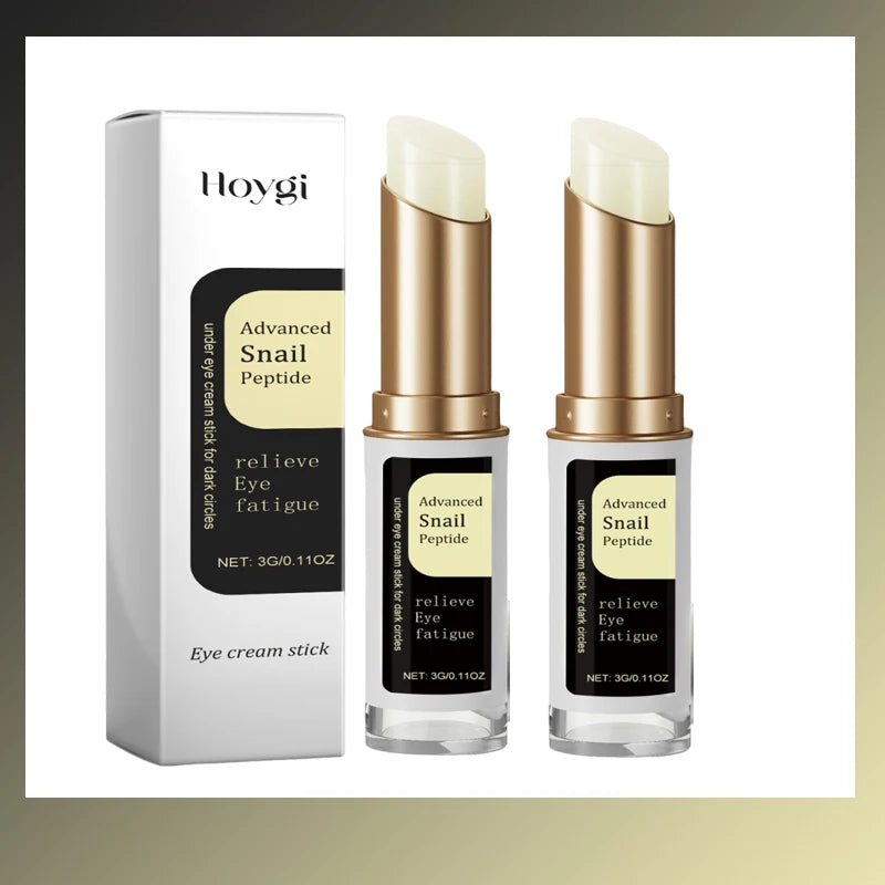 Snail Mucin Eye Cream Stick Wrinkle Removing Lightening Dark Circle Remove Eye Bag Anti-Puffiness Firming Fade Fine Lines Qme 2pc